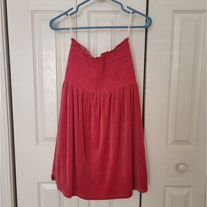 Ruby Rox hot pink strapless beach dress